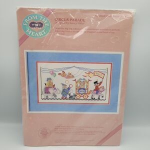 Circus Parade Dimensions From The Heart Counted Cross Stitch #53535 VTG 1988 NEW